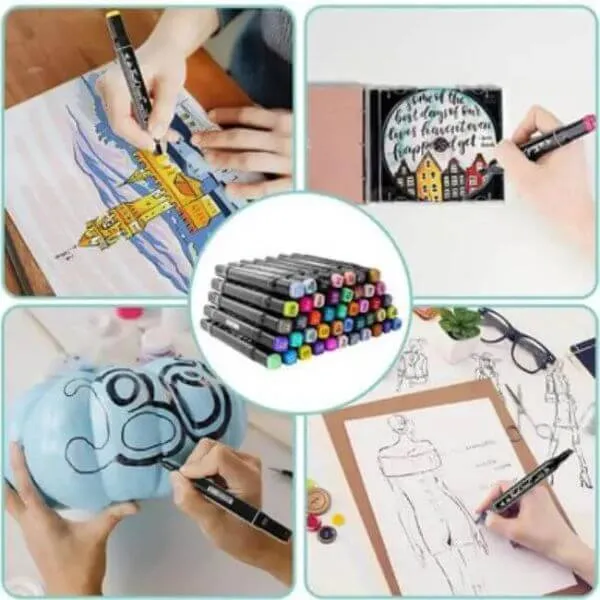 120Pcs Art Sketch Drawing Twin Marker Painting Pen Set - Image 3