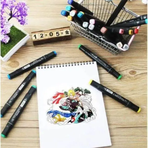 120Pcs Art Sketch Drawing Twin Marker Painting Pen Set