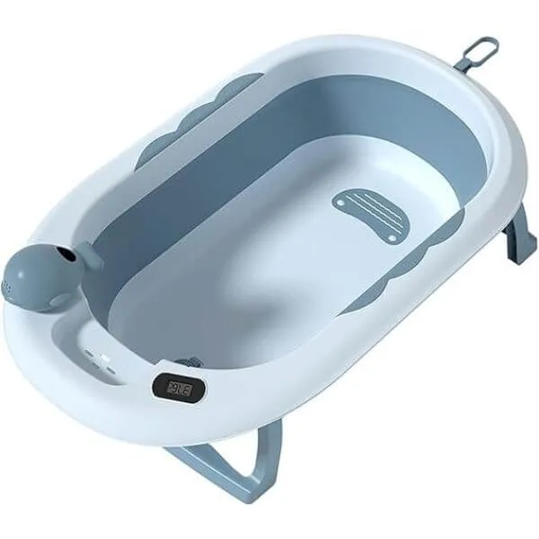 Foldable Baby Bathtub with Thermometer and Anti-Slip Design - Image 4