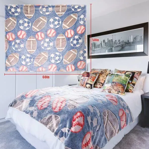 Glow in The Dark Ball Sports Lovers Blanket - Image 3