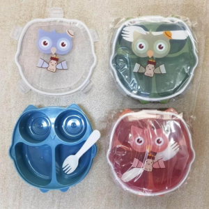 Owl Lunch Box with Cutlery Set