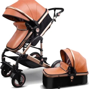 Belecoo Q3 PU Leather 2 in 1 Stroller